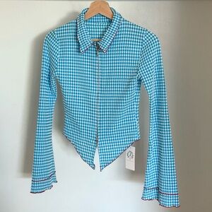 Apirlpoolday Claudia’s Forever Jacket in Blue Gingham